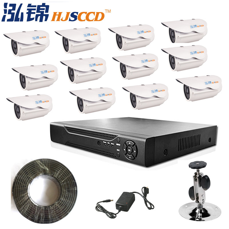 Conjunto de equipos de monitoreo de 12 vías, paquete de cámaras de monitoreo de alta definición para hogares, paquete de monitores de seguridad para fabricantes