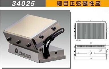 大陆代理台湾米其林细目正弦座 正弦磁台MCL-D6060价格低型号全