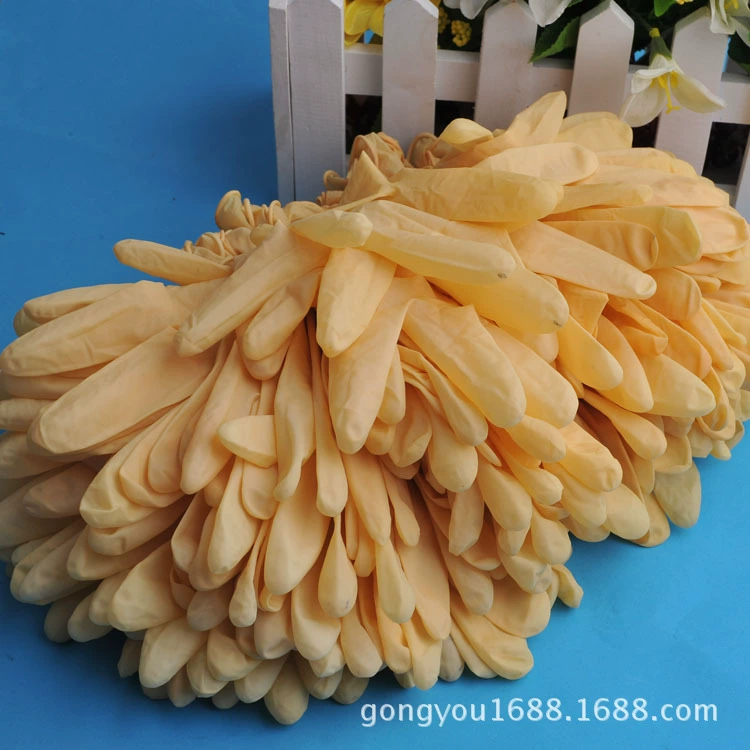 Желтые неопудренные одноразовые перчатки, одноразовые латексные перчатки, резиновые защитные перчатки для гигиены, экспериментальные инспекционные перчатки