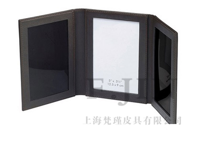 高檔PU仿皮相框 3折皮質相框 廠傢訂製 來圖來樣定做 可印