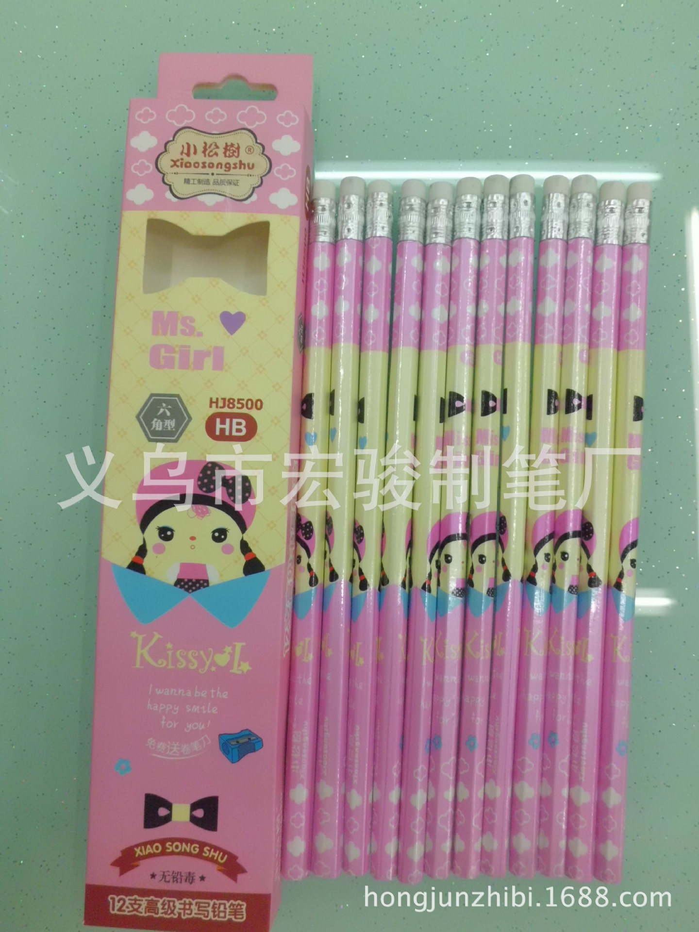 厂家直销小松树学生铅笔办公款hb12支盒装现货批发不断芯详情图3