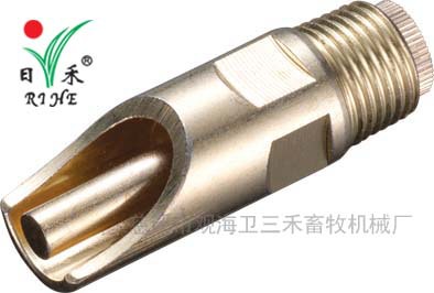 加厚型小铜帽铁镀铜鸭嘴式四分管猪场用大猪饮水器