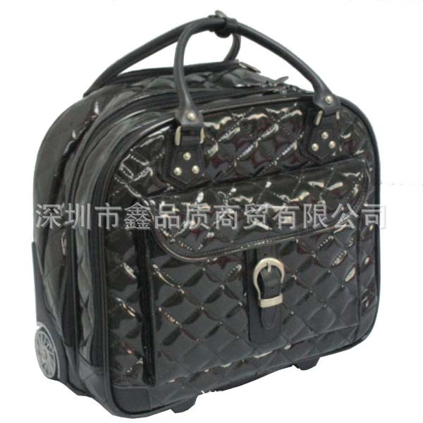 XPZ-L02格紋黑色小拉桿箱-1