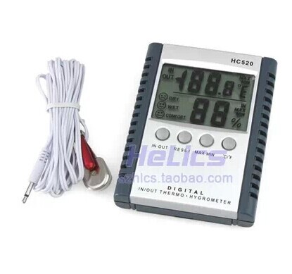 HC520 温湿度计 电子温度计 室内外 双温度计 湿度计 带外接探头
