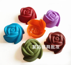 Supply silicone cake molds, handmade soap molds, single small rose molds 7CM, candle molds