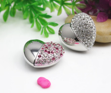 热销爱心珠宝U盘 情侣礼品U盘 钻石心形u盘 金属U盘8g16g