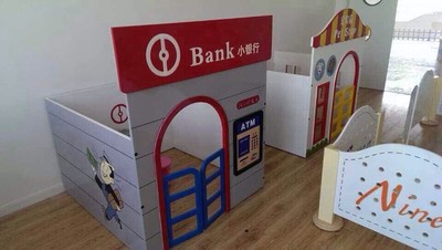 幼儿园娃娃家 过家家玩具 幼儿娃娃家系列 幼儿过家家银行|ru