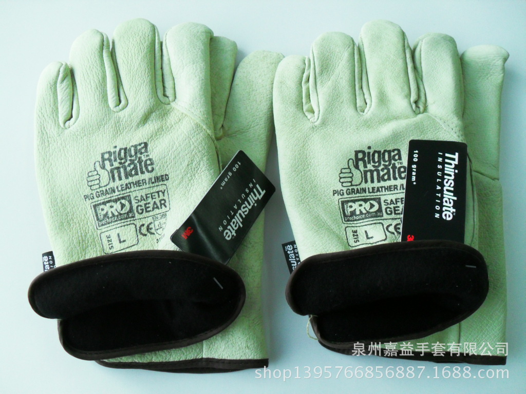 猪头层皮美国棉全里司机手套