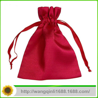 厂家供应 刺绣色丁布袋 白色 黑色 红黄色 束口 抽绳 定做色丁袋|ms