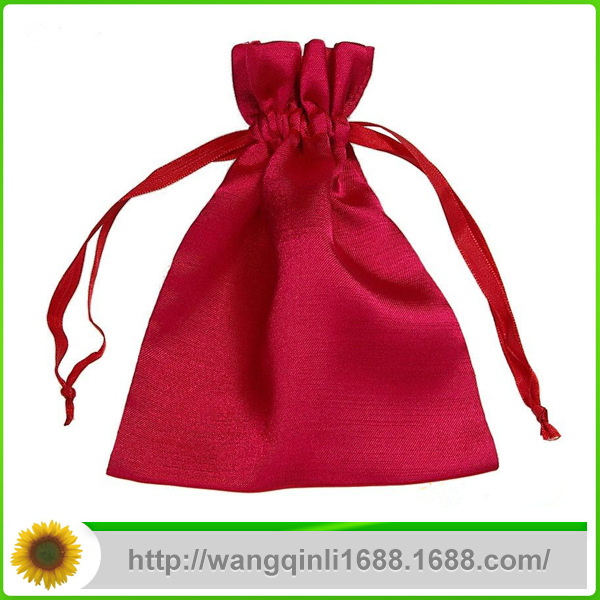 厂家供应 刺绣色丁布袋 白色 黑色 红黄色 束口 抽绳 定做色丁袋|ms