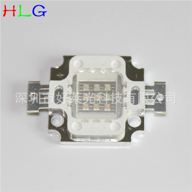 供应10W集成蓝光LED灯珠 10W方形蓝光3串3并 10W大功率LED45MIL-阿里巴巴