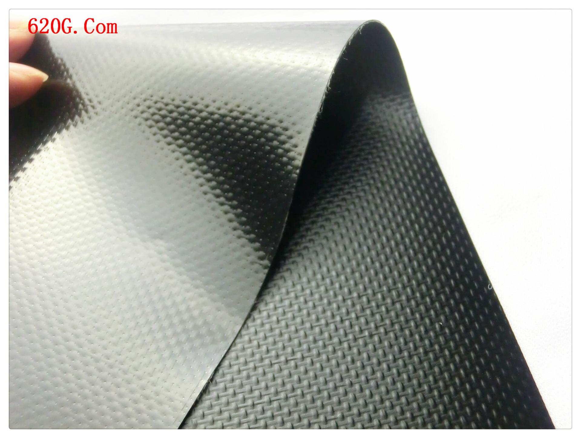 镜面pvc夹网布 5mm亮光500D胶网布