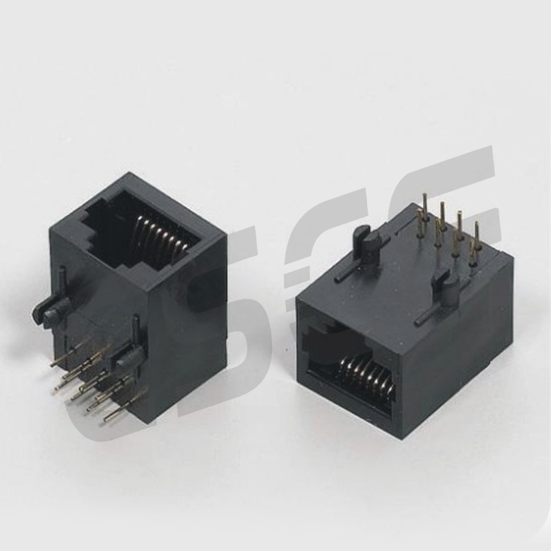 厂家直销网线网口接口水晶头座母座8P8C立式全塑RJ45网络插座