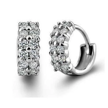 Серьги, образец серебра 925, инкрустированные diamonds, (торговля через границу)