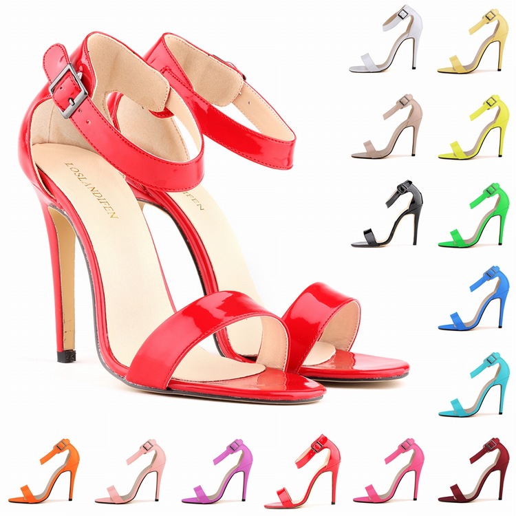 102-3 Summer sandals, high heels, toes, sexy, bright, lacquered women shoes, stars, the same shoes.
