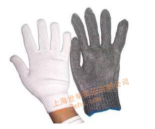 钢丝编织防切割手套（国产）制衣行业  屠宰行业防割手套钢丝手套