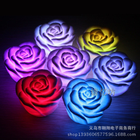Colorful Rose Lantern Colorful Night Light Colorful Rose Night Light Wholesale Stall Supply Tanabata Valentine's Day