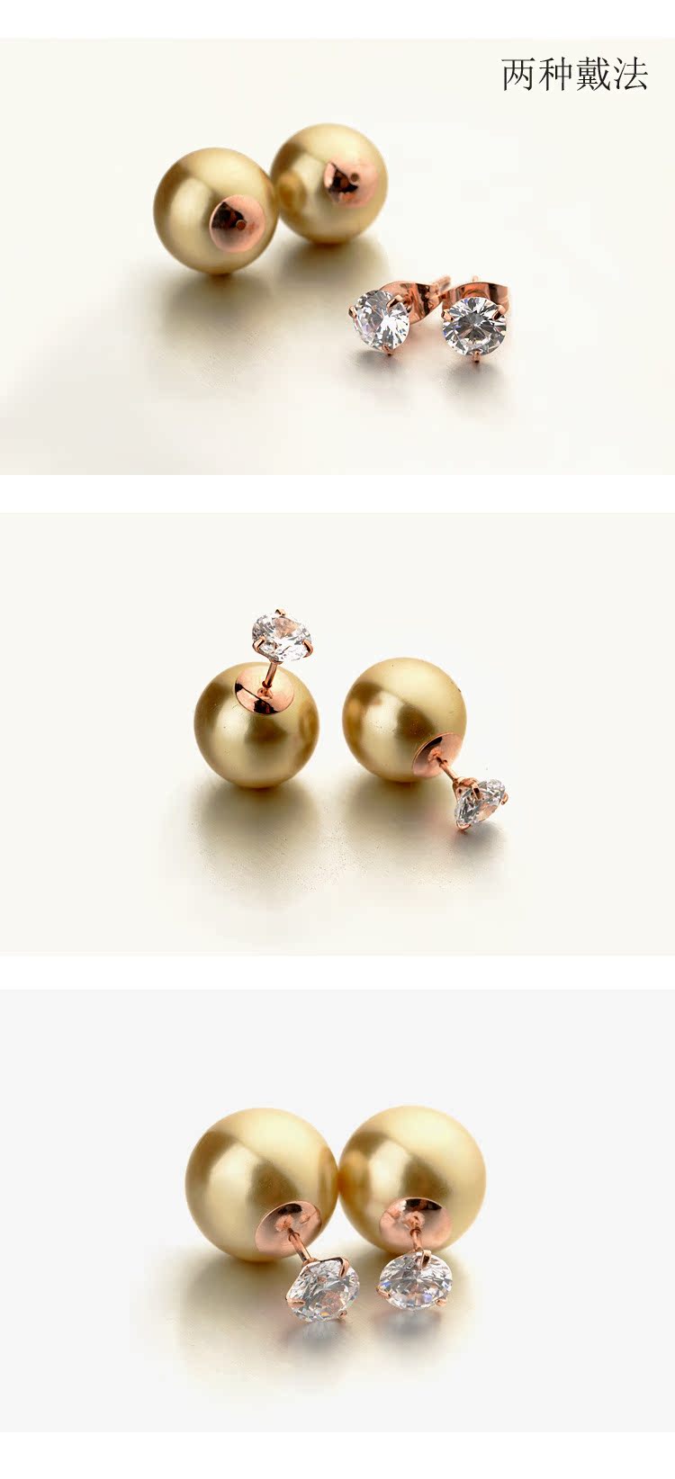 Korean Popular Hot Selling Earrings Aaa Grade Zircon Pearl Earrings Fashion Jewelry display picture 1