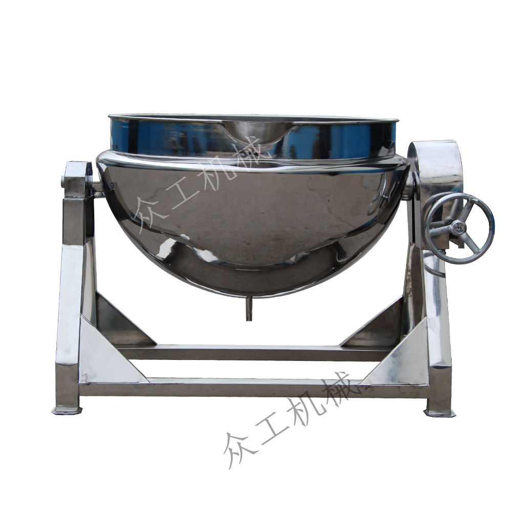 诸城蒸煮设备　电加热导热油可倾立式带搅拌夹层锅　蒸煮锅控温