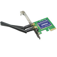 e宙PCI-E无线网卡 PCIE台式机外置电脑 WIFI无线接收300M双天线