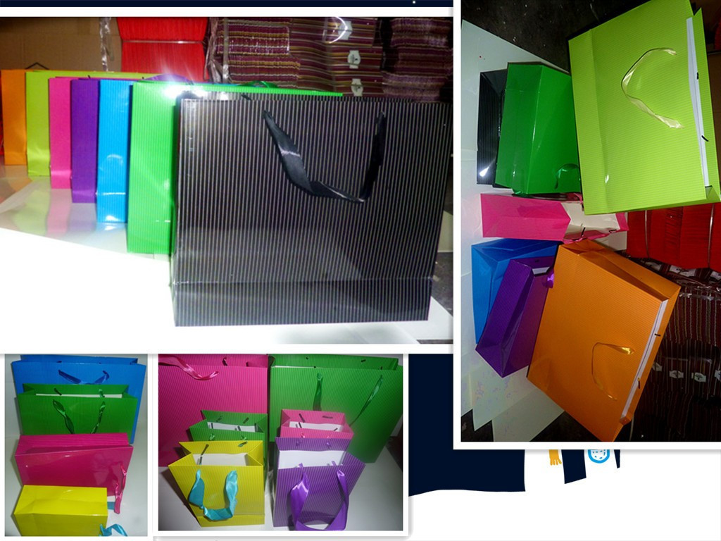 宁波 糖果色服装纸袋 手提袋 牛皮纸手提袋