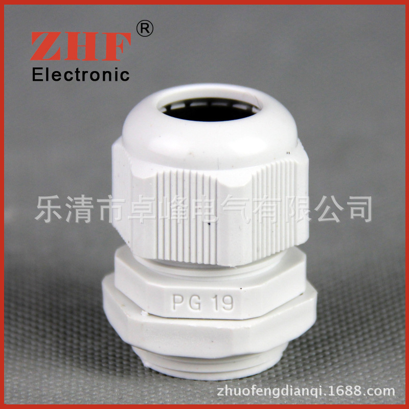 厂家供应PG19螺旋格兰电缆固定接头 尼龙接头机械控制箱电缆接头