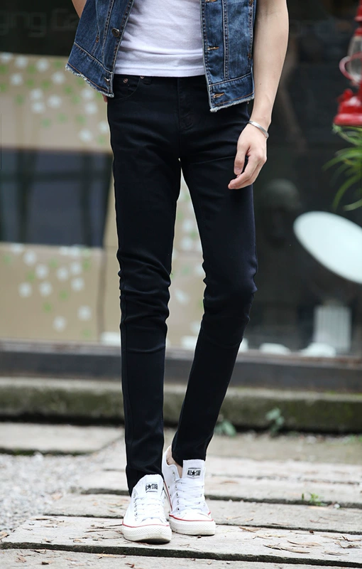 JEans Summer Men Quần jean mỏng Nam Hàn Quốc Slim Straight Kích thước lớn Quần dài nam 6699 - Quần jean