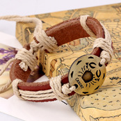 Venta Caliente Recomendado Pulsera De Cuero Con Cuentas Pulsera De Cuero Vintage display picture 9