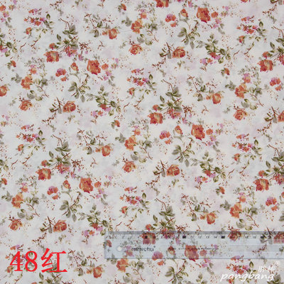 Manufactor wholesale new pattern Polyester fiber Natural pastoral style Leaf branch Calico Fabric Polyester fiber Jeanette
