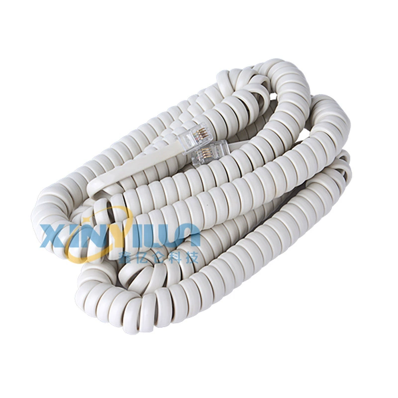 Телефонная кривая телефонная трубка линия телефонная ручка линия пружинная линия Рогатка 7 м белый