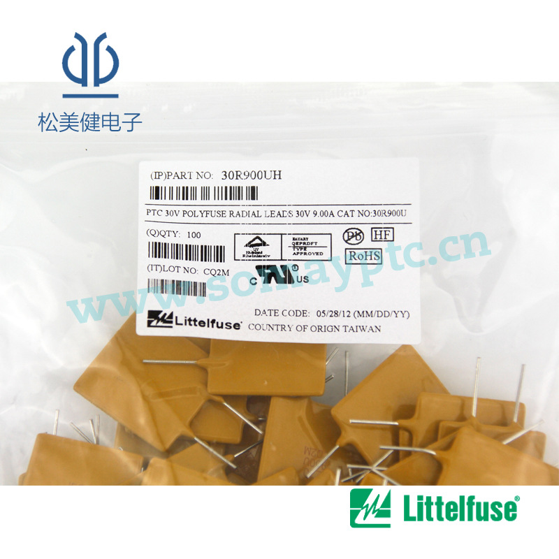 30R900 力特Littelfuse 自恢复保险丝插件 热敏电阻 PPTC A30-90