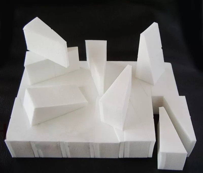 Косметические аксессуары: без латекса витамин Е Пуховка для пудры 24 штуки Треугольник для макияжа из хлопка толщиной 2,5 см