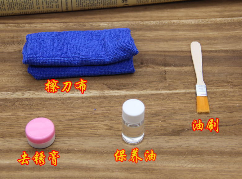 龙泉百兵堂专用护刀油磨刀防护油防锈抗氧化透明无异味油刷擦刀布