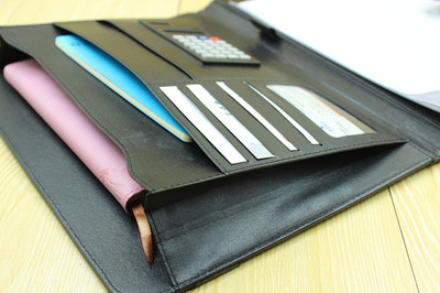 A4 Leather Folder business affairs Multi-function clip Estate car 4s Sales Folder Loose-leaf Manager folder