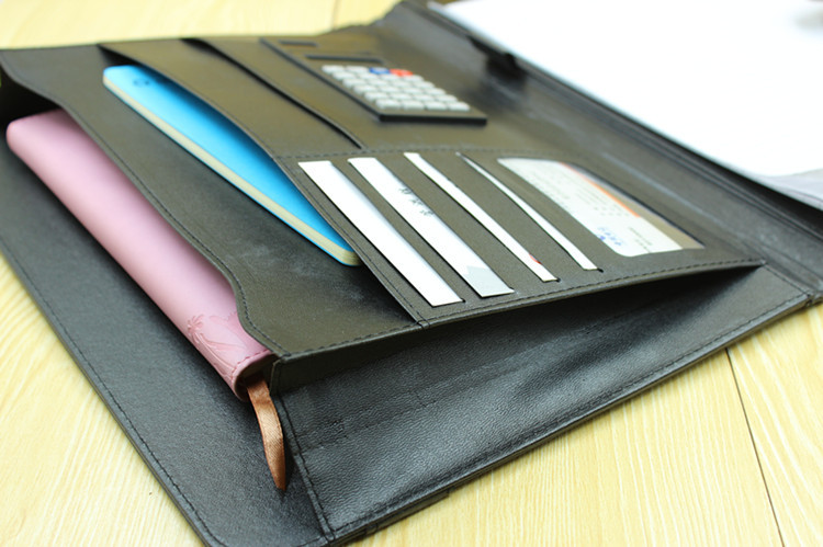 A4 Leather Folder business affairs Multi-function clip Estate car 4s Sales Folder Loose-leaf Manager folder