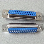 DB25PIN母头焊线式冲针 VGA25芯母座连接器 D型矩形D-SUB25孔插头