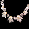 Jewelry for bride, set from pearl, high-end necklace and earrings, accessory