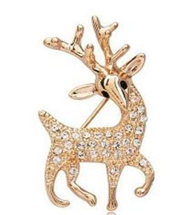 A0288 the republic of korea fashion Jewelry exquisite Full bore Deer Brooch Twinkle Rhinestone Deer Pin