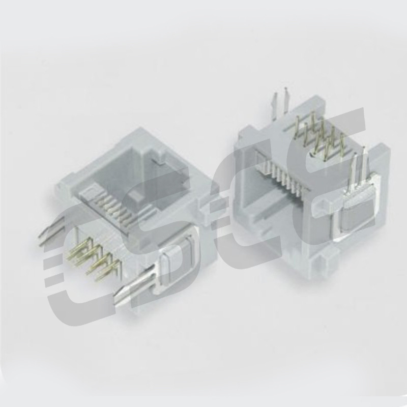 现货供应PCB插座UK插座5225 1X1 8P 90度带线插座RJ45插座