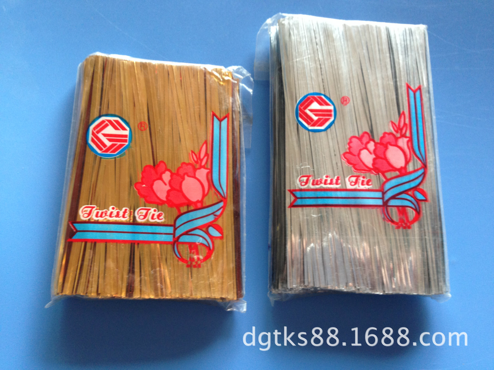 厂家供应优质金色扎带 扎线 食品捆扎带金银扎带礼品玩具扎线