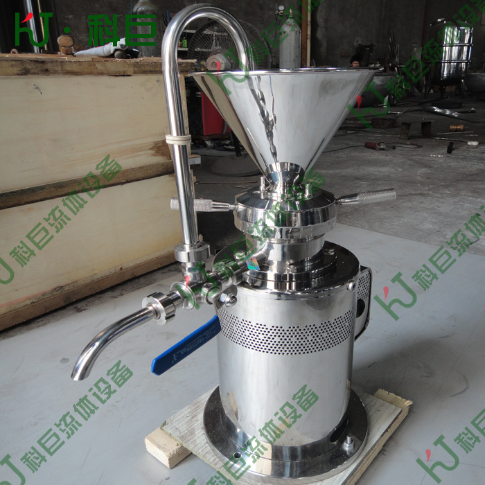 应卫生级50型不锈钢立式胶体磨 番茄酱花生酱研磨机
