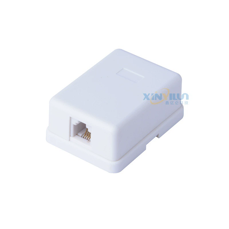 Телефонная распределительная коробка RJ11 сплиттер 6P4C Американский Телефон распределительная коробка одно отверстие 1 до 1 Белая распределительная коробка