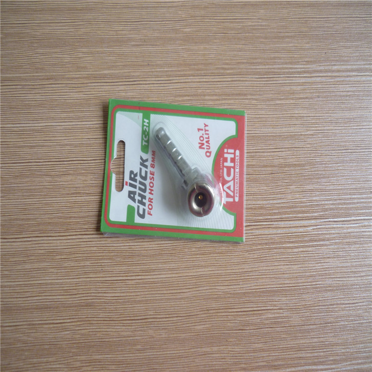 供应高品质锌合金圆头打气嘴 ，TIRE CHUCK  WITH 8MM HOSE BARB