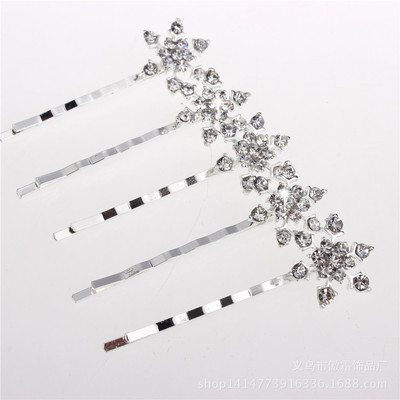 Hot AliExpress Snow Romance Hairdressing white Snowflake Word folder Hairpin bride wedding Hairdressing