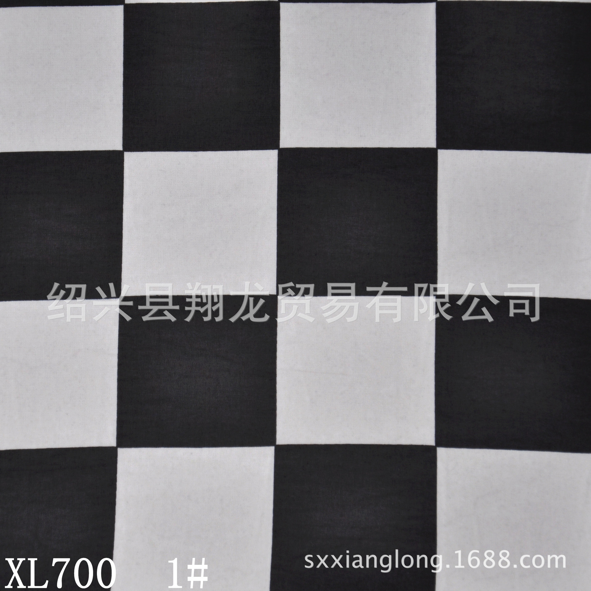 【翔龙印花 XL700】时尚经典   简约方形格子女装轻薄印花雪纺面