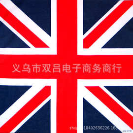 义乌厂家直销全新英国米子旗全棉印花&嘻哈街舞头巾