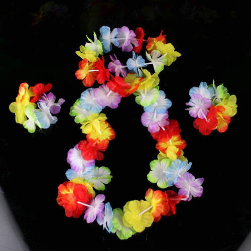 Dance Hula Skirt Children's Hawaiian Hula Dance Costume Garland 40/60cm Performance Suit Hula Skirt