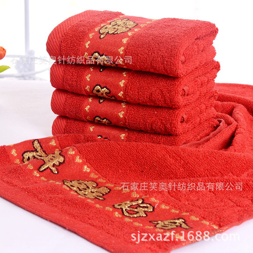 Bulk Wedding Red Towels, Cotton Towels, Wedding Gift Towels, 