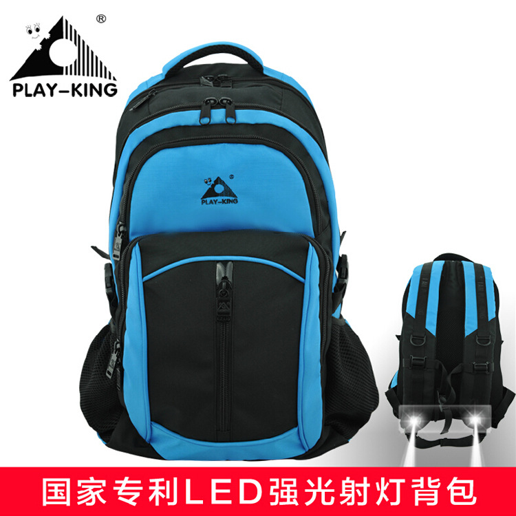 originality outdoors wear-resisting LED Lamp Backpack Korean Edition leisure time fashion student schoolbag travel oxford knapsack