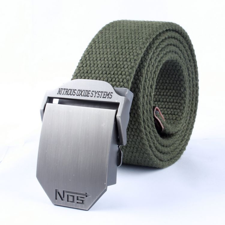 N0S男士帆布腰带 加厚加长编织耐用户外帆布腰带 合金扣厂家批发|ms